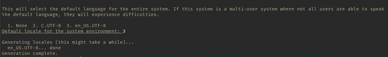 generating locale